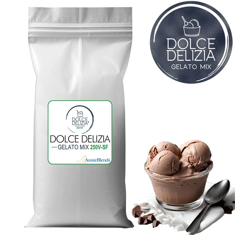 Dolce Delizia Gelato Mix 250 Vegan, Sugar Free (Hot & Cold Process) (2.0 kg)