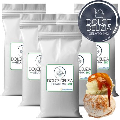 Dolce Delizia Gelato Mix 50 Dairy (Hot & Cold Process) (5 x 2.0 kg)