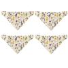 Qehuruxo Purple Floral 4 Pack Adult Bibs for Eating Reusable Drool Bib Waterproof Dining Clothing Protector Geriatric Supplies Easy Clean Large Bib for Elderly Dining view 1