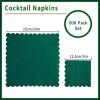 200 Pack Cocktail Napkin 2-Ply Scalloped Edged Dessert Napkins Folded 5 x 5 Inches Disposable Napkins for Dinner Wedding Birthday Party Bridal Anniversary Reception Event (Dark Green) view 2