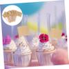 LABRIMP 100pcs Cake Flag Toothpicks Kraft Dessert Sticks for Parties Fruits and Cocktails for Birthday Celebrations and Themed Events view 3