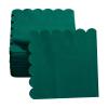 100 Pack Cocktail Napkin 2-Ply Scalloped Edged Dessert Napkins Folded 5 x 5 Inches Disposable Napkins for Dinner Wedding Birthday Party Bridal Anniversary Reception Event (Dark Green) view 4