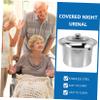HAPINARY Stainless Steel Spittoon with Cover Durable Elderly Potty Urinal for Boy Girl and Adults Portable Chamber Pot for Home and Travel Easy to Clean and Store view 4