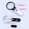 BSEWO Magnifying with Light,Magnifying Glass with Light Magnifying Glasses 2.5X 45X High Magnification LED Handheld Lighted Magnifier for Reading Jewellery Map Newspaper Stamp view 2