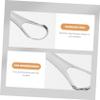 COOLHIYA 1 Set Stainless Steel Tongue Cleaners Oral Care Tongue Scraper for Bad Breath Household Includes Black Scrapers view 3