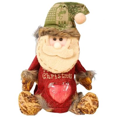 1PC Christmas Gift Bags Zipper Design, Christmas Treat Bags 3D Santa Claus Christmas Gift Bags, Reusable Christmas Bags for Presents, Candy, Fruit