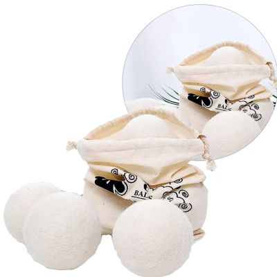 TYTOGE 6PCS Wool Laundry Balls Reusable Fabric Softener Wool Dryer for Speeding Up Dry Time