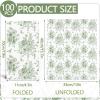 100PCS Green Floral Napkins Disposable Hand Towels for Bathroom 3 Ply Greenery Paper Napkins Decorative Flower Guest Napkins Chinoiserie Napkins for Wedding Bridal Shower Birthday Spring Party view 2