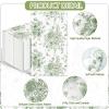 100PCS Green Floral Napkins Disposable Hand Towels for Bathroom 3 Ply Greenery Paper Napkins Decorative Flower Guest Napkins Chinoiserie Napkins for Wedding Bridal Shower Birthday Spring Party view 3