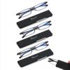 3 Pack Ultra thin Lightweight Folding Reading Glasses Women Men TR90 Blue Light Blocking Anti UV/Eyestrain Foldable Compact Computer Readers Portable Unique Stretchable Slim Flat case Gunmetal +1.0 view 1