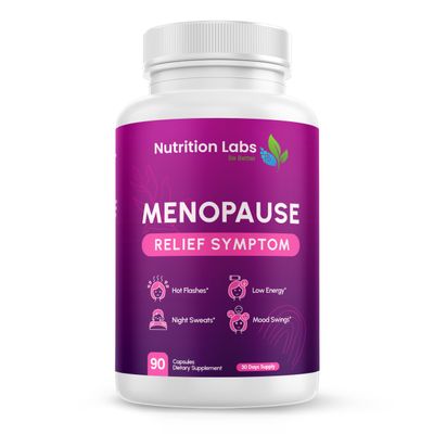 Menopause Symptom Relief and Support Supplement for Women, MAKTrek Technology Clinically Proven Vegan Ingredients Provide Menopause Relief, Night Sweats & Hot Flash Relief, Drug-Free & Non-GMO. 90 CT