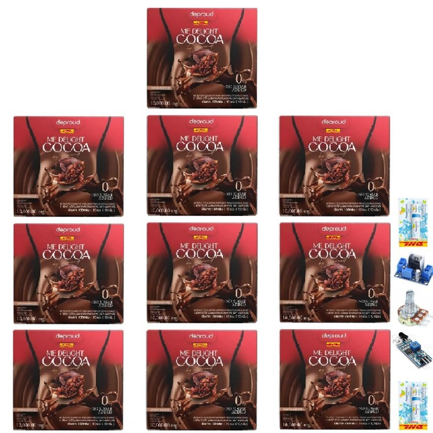 Delicious Intense Much Mellow Fruit Snack Deproud MeDelight Cocoa 10 Sachets/Box (10 Grams x 10 Sachets) Set 10 C060 By Thaigiftshop [Get Free Tomato Facial Mask]