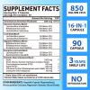 Probiotics for Men, Advanced 50+ Mens Probiotic, Comprehensive Gut & Energy Support with 850 Billion CFU, 1800mg Prebiotics Fiber  Tailored Wellness mens probiotics for gut health over 50, 90 Capsule view 2