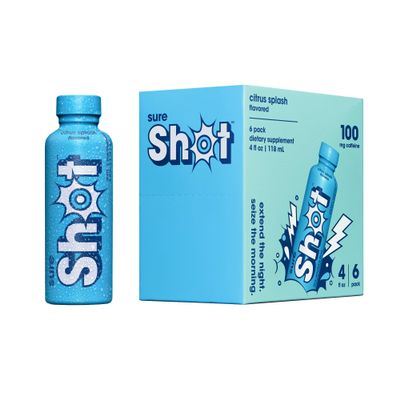 Sure Shot Recovery Drink, Citrus Splash (6 Pack) - Feel Better After Drinking, Wake Up Refreshed - Premium Hydration Beverage with Electrolytes & Vitamins for Liver & Gut Support, Energy & Focus, 4 Oz