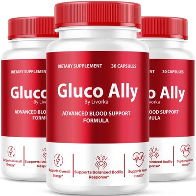 (3 Pack) Gluco Ally Capsules, Official Gluco Ally Advanced Formula, Gluco Ally Pills, Gluco Ally Maximum Health Formula and Wellness, Gluco Ally Support Pills Reviews, 90 Capsules for 3 Months