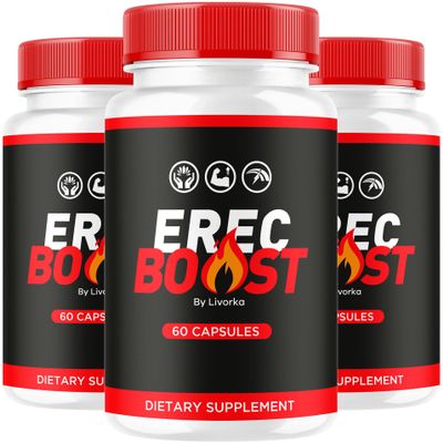 (3 Pack) ErecBoost Capsules, Original Capsulas Supplement Pastillas - Advanced Formula, 180 Capsules for 3 Month