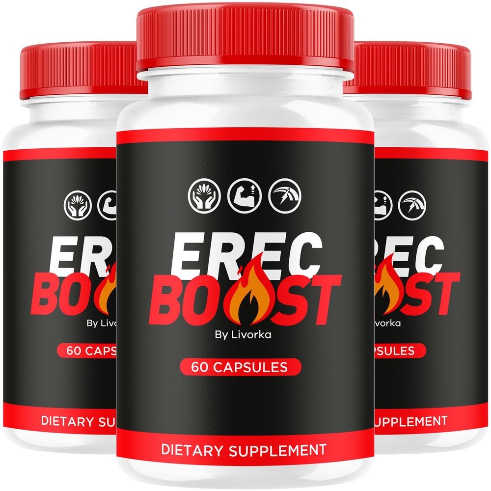 (3 Pack) ErecBoost Capsules, Original Capsulas Supplement Pastillas - Advanced Formula, 180 Capsules for 3 Month