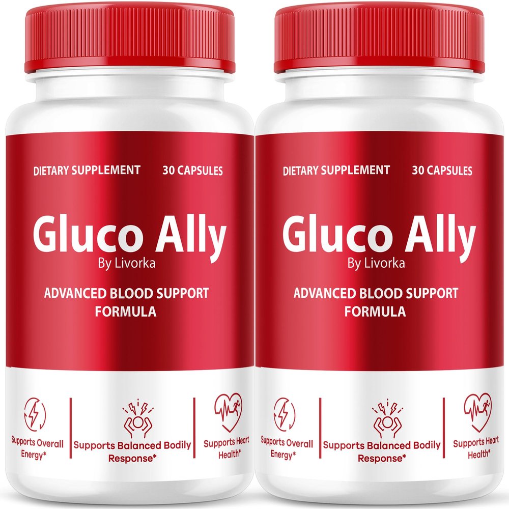 (2 Pack) Gluco Ally Capsules, Official Gluco Ally Advanced Formula, Gluco Ally Pills, Gluco Ally Maximum Health Formula and Wellness, Gluco Ally Support Pills Reviews, 60 Capsules for 2 Months