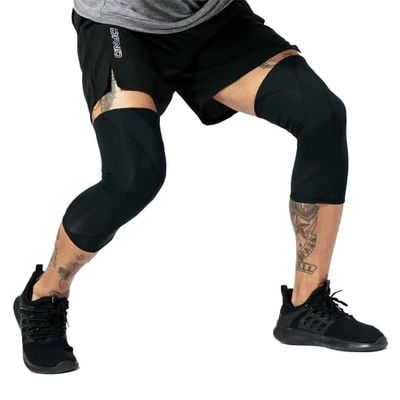 DFND Unisex Active Ax Compression Knee Sleeve (2 Pack) Black X-Large
