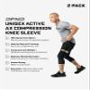 DFND Unisex Active Ax Compression Knee Sleeve (2 Pack) Black X-Large view 2