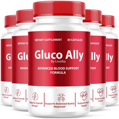 (5 Pack) Gluco Ally Capsules, Official Gluco Ally Advanced Formula, Gluco Ally Pills, Gluco Ally Maximum Health Formula and Wellness, Gluco Ally Support Pills Reviews, 150 Capsules for 5 Months