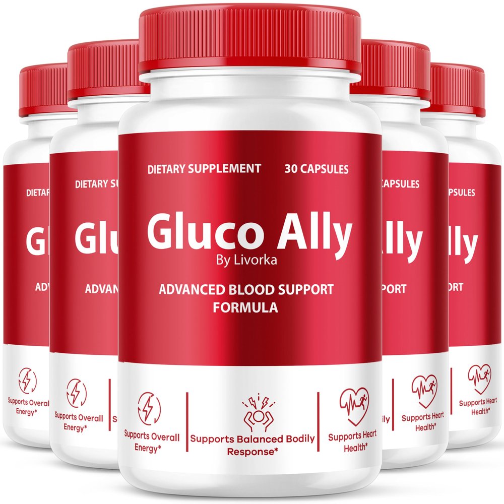 (5 Pack) Gluco Ally Capsules, Official Gluco Ally Advanced Formula, Gluco Ally Pills, Gluco Ally Maximum Health Formula and Wellness, Gluco Ally Support Pills Reviews, 150 Capsules for 5 Months