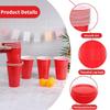 Red Party Cups  16 oz Disposable Plastic Cups  Sturdy & Durable for Events, BBQs, and Parties (768, 16 oz) view 2
