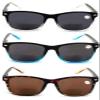 V.W.E. 3 Pairs Classic 2-Tones BIFOCAL Outdoor Reading Sunglasses Tinted Readers Glasses UV Protection (Clear Blue Brown, 2.50, x) view 2