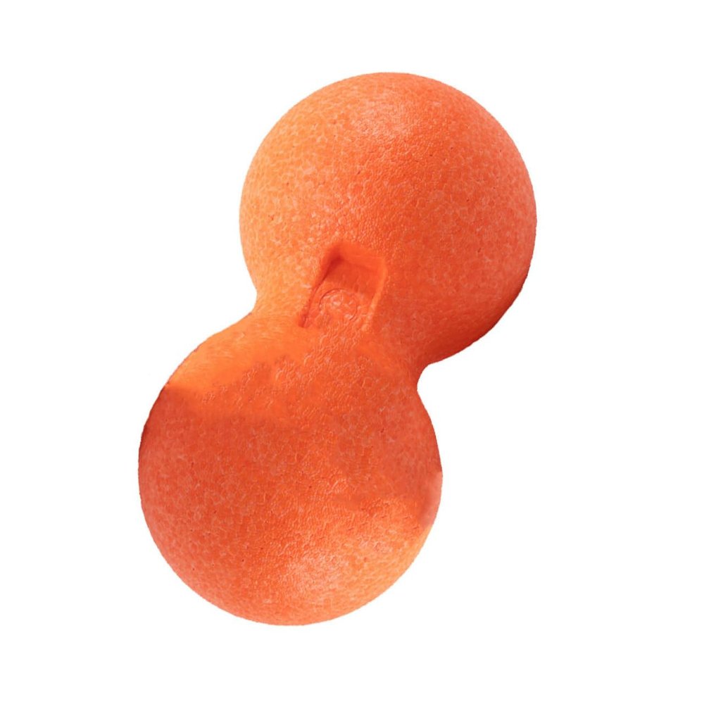 HOMOCONO Peanut Dual Massage Ball for Muscle Relief Ergonomic Deep Tissue Massage Tool for Neck Back Hips and Shoulders Home Office Yoga Sessions Orange