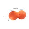 HOMOCONO Peanut Dual Massage Ball for Muscle Relief Ergonomic Deep Tissue Massage Tool for Neck Back Hips and Shoulders Home Office Yoga Sessions Orange view 2