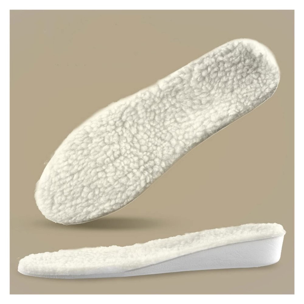 ZUIAI Warmth Lamb Wool Insole Height Increasing Pad Men Women Height Lift Free to Cut Unisex Winter Inserts Shoe Pad(A1.5cm,37)