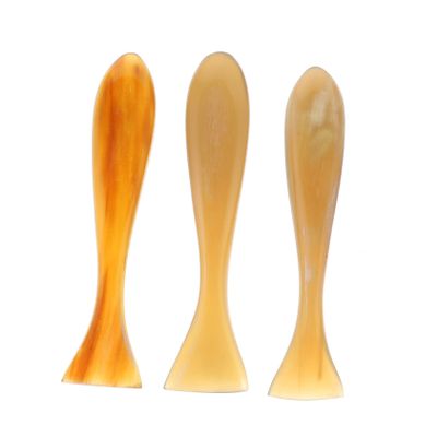 SEWOART 3pcs Natural Yak Horn Face Sticks Manual Acupressure Tools for Relaxation Practical Massagers for Home Use for Decreasing Puffiness and Enhancing Energy