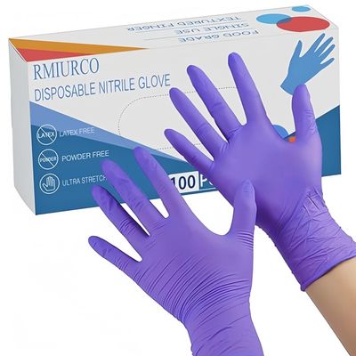 RMIURCO Disposable Nitrile Gloves, Kid Nitrile Glove, Latex Free Powder Free Glove- for Cooking, Painting, Cleaning- 100 PCS