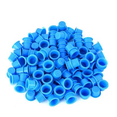 Blue Plastic Disposable Ink Cups, 100pcs ABS Pigment Containers