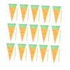 BCOATH 150pcs Carrot Cone Shaped Treat Bags Plastic Candy Bags for Parties for Homemade Cookies and Fun Food Packaging for Boys and Girls and Celebrations view 1