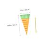 BCOATH 150pcs Carrot Cone Shaped Treat Bags Plastic Candy Bags for Parties for Homemade Cookies and Fun Food Packaging for Boys and Girls and Celebrations view 2