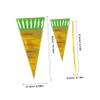 ORFOFE 100pcs Cone Candy Bags with Ties Popcorn Wrapping Bags for Party Favors Festivals and for Cookies Lollipops and Snacks view 2