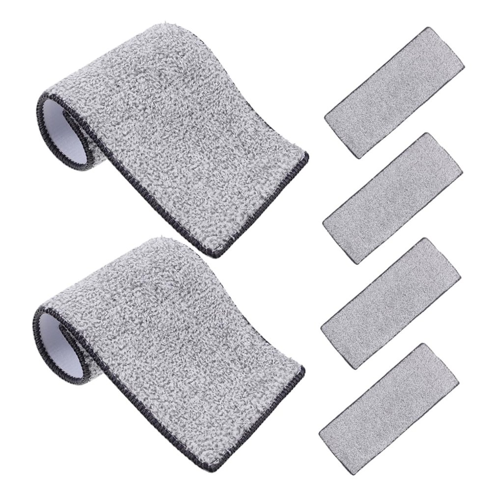 Cabilock 6pcs Mop Fiber Pad Cleaning Mop Pads Replacement for Hardwood Tile Stone Concrete Floors