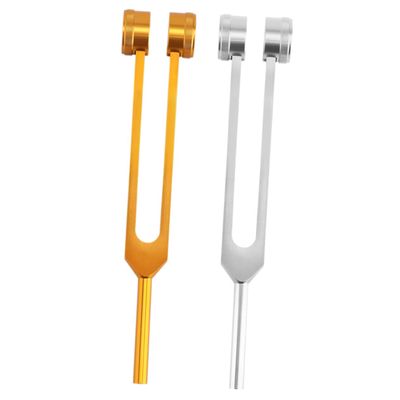 BIUDECO 2pcs Clinical Tuning Forks for Ear Cleaning and Nerve Sensory Testing Frequency Gold Professional Therapy Tools for Relaxation