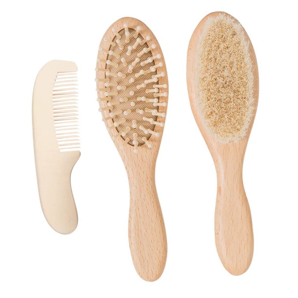 BIUDECO Ddler Tools 1 Set of Wool Brush Scalp Massage Tools Baby Bath Cleaning Brush Comb Kit Hair Brush Massage Brush for Boys and Girls Adults