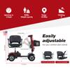 4 Wheel Mobility Scooter with Display, Foldable Electric Scooters for Seniors and Adults 400 lbs Max Weight, Lightweight and Portable, Rotating Seat, with LED Headlights and Basket (Red) view 4
