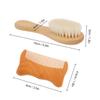 BIUDECO 2-piece Wool Brush Comb Set Detangler Brush for Boys and Girls Bathing Wooden Comb for Hair Care view 3