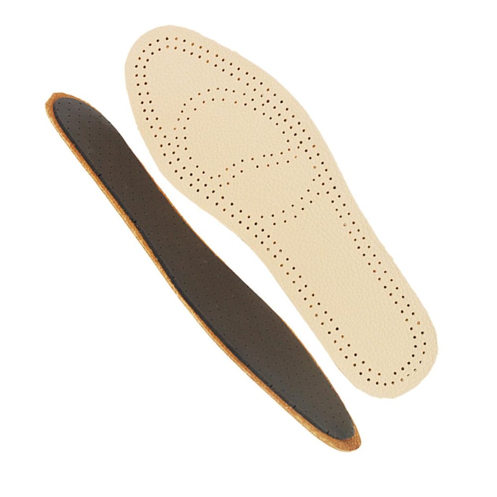 ORFOFE 2pairs Odor Breathable Insoles Leather Latex Sports Shoe Pads Soft Comfortable for Long Wears
