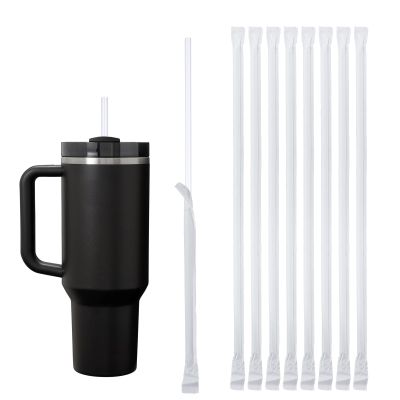 100PCS Disposable Straws for 40 OZ Tumbler, Extra Long Straws Disposable for Stanley Cup 30 Oz 40 Oz Tumbler, Straws Individually Wrapped
