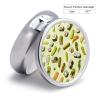 Pill Box with Mirror 3 Compartment Sushi Dill Pickles Pill Case for Purse Pocket Weekly Pill Organizer Travel Medicine Case Portable Pill Container Holder for Daily view 2