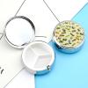 Pill Box with Mirror 3 Compartment Sushi Dill Pickles Pill Case for Purse Pocket Weekly Pill Organizer Travel Medicine Case Portable Pill Container Holder for Daily view 3