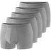 CIATLLLAIT Men's Reusable Cotton Boxer Briefs Washable Underwear for Light Urinary Incontinence, 5 Pack Gray view 1