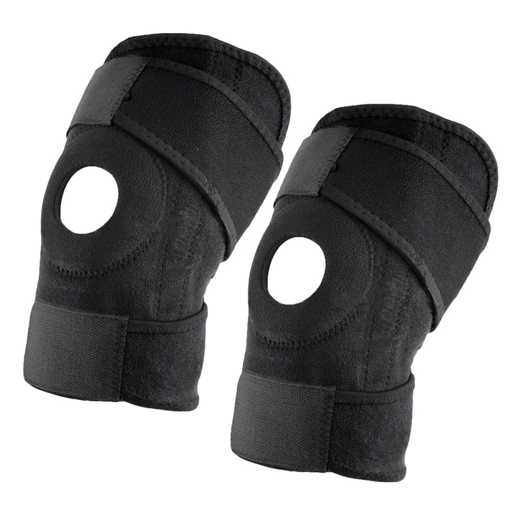 OHPHCALL 2pcs Adjustable Knee Support Sleeve Patella Stabilizer Protector for Meniscus Tear Running Basketball and Hiking Breathable Nylon Wrap for and Stability