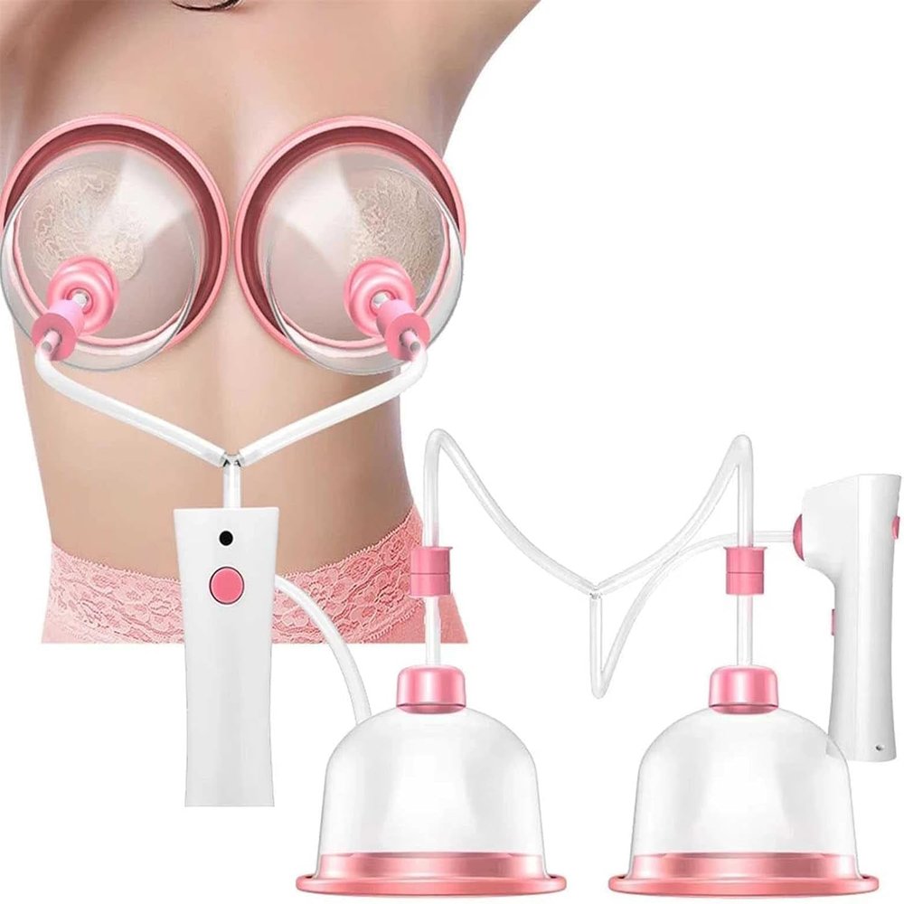 MASKIS Electric Chest Massage Machine, Negative Pressure Vacuum Breast Cup, Breast Massager, Chest Massage Machine with Simulated Human Massage Technique, for Chest Enlargement Enhance,12.5cm/4.9inch
