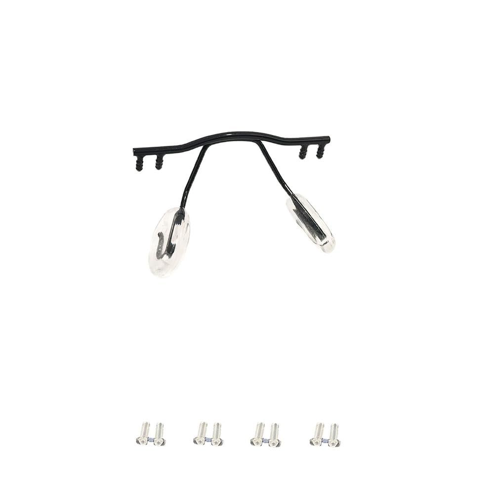 Glasses Nose Pads Arm Frameless Metal Eyeglasses Nose Bridge Glasses Parts Replacement Repair Kits(Black)